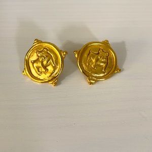 Susan Shaw bulldog earrings